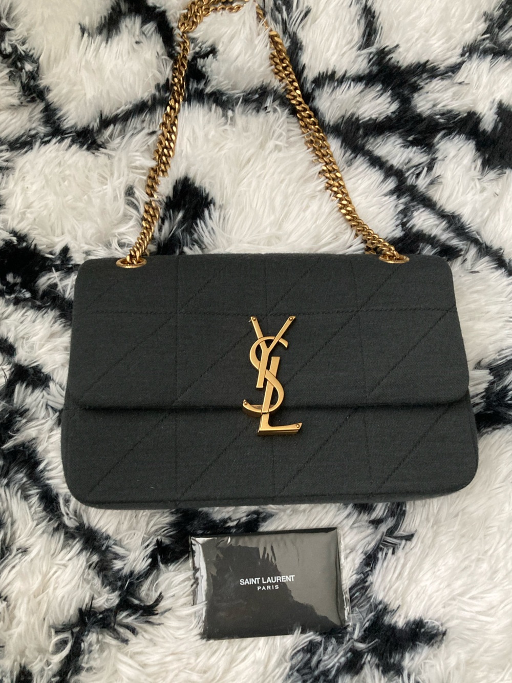 Saint Laurent Quilted Shoulder Bag in dark grey with Gold Hardware - Picture 3 of 13